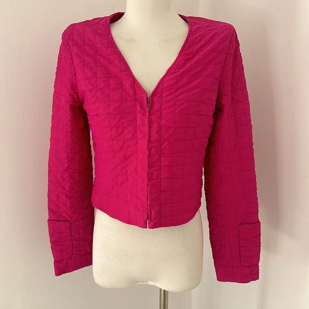 Chanel Identification 2000s Pink Lightweight Quilted Jacket